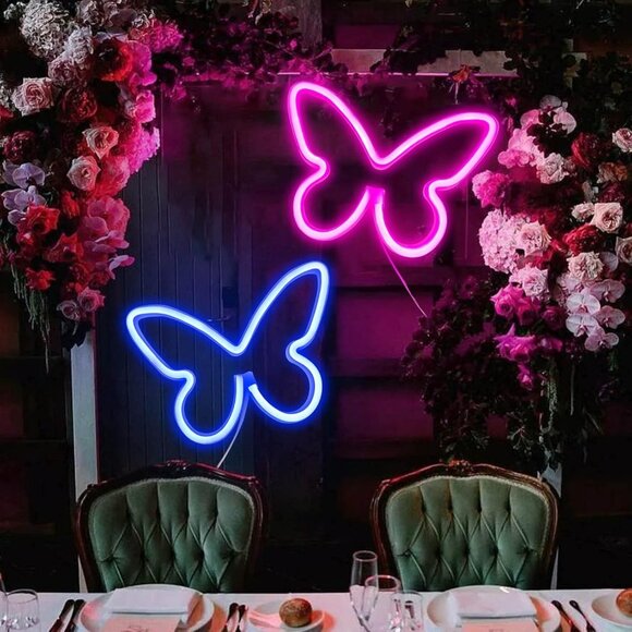 2 Pcs butterfly neon signs 9x6.5 inch - Picture 3 of 5